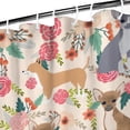 thumbnail image 3 of Chihuahua and Flower Florals Shower Curtain 36"x72" ,Bathroom Decorative Shower Curtains Set with 12 Hooks,Modern Waterproof Washable Shower Curtain, 3 of 6