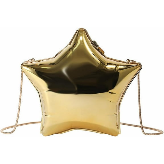 Women's Acrylic Star Clutch Bag Unique Evening Bag Chain Handbag