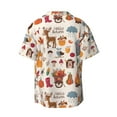 thumbnail image 2 of Disketp Men's Hawaiian Hello Autumn Print Shirts Button Down Holiday Beach Shirts-XX-Large, 2 of 7