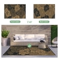 thumbnail image 3 of KUETH 5'x 8' Outdoor Rug Plastic Waterproof Outside Foldable Flower Mat UV Resistant Patio RV Deck Carpet,Black Brown, 3 of 6