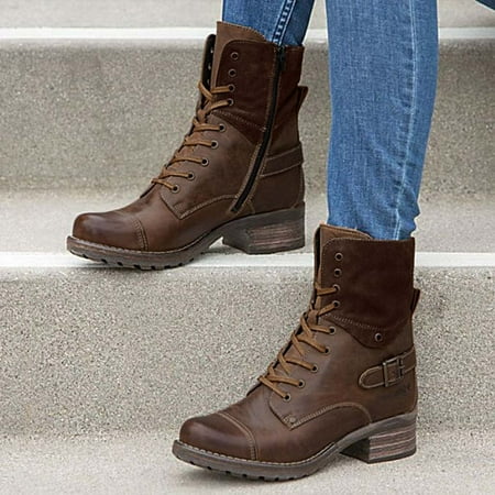 

MIASHUI Women s Ladies Fashion Casual Square Heels Short Ankle Boots Slip On Shoes Women Sneakers Shoes Wedges Women Shoes Casual