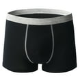 thumbnail image 3 of Men's Underwear Inner Mid Rise With Waist Breathable Comfortable Boyshort Underwear Boxer Black XL, 3 of 3