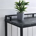 thumbnail image 4 of Brighton Console Table in Black Marble Engineered Wood Top and Black Frame, 4 of 9