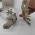 thumbnail image 3 of Christmas Reindeer - Plush Deer Figurine Statues Dinner Tabletop Decorations Centerpiece Mantel Ornaments - Forest Animals Figures for Holiday Christmas Decorations, 3 of 7