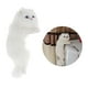 thumbnail image 5 of Bonita figura de gato de peluche para escritorio de casa, estatua de gato de simulación, artesanías, regalos Blanco Izquierdo, 5 of 9