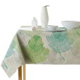 thumbnail image 2 of Mantel de estilo nórdico para el hogar cocina fiesta mantel Rectangular estampado de flores y hojas de plantas tropicales resistente al agua, 2 of 7