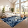 thumbnail image 6 of Garvee 5'x7' Washable Rugs Modern Abstract Area Rug, Low Pile Rugs With Non-Slip Backing Stain-Resistant Soft Indoor Carpet for Living Room Bedroom Dining Room, Blue, 6 of 8