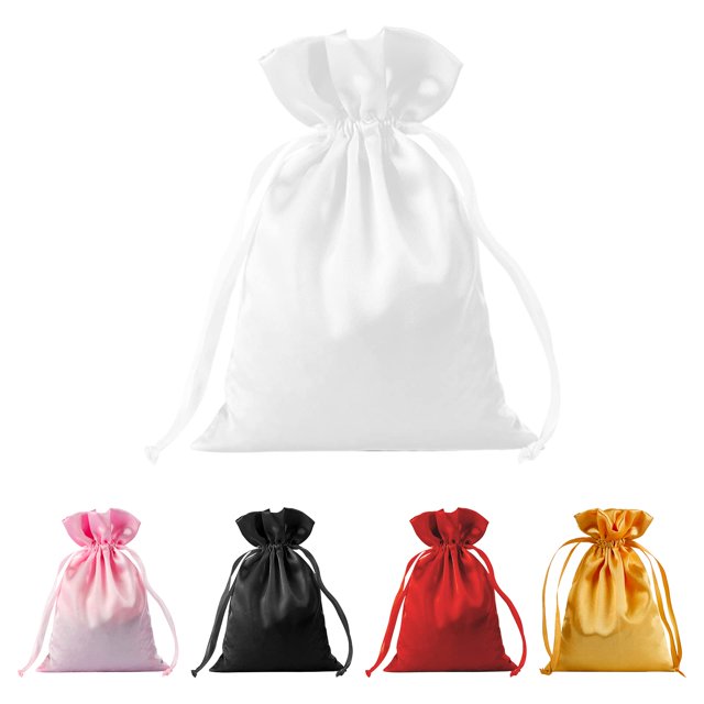 Bolsas de regalo de satén Beileinice-HK, blancas, 13 x 18 cm, 30 unidades