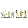 thumbnail image 2 of de 6 piezas de mini de perro, de de de PVC , juguete de animales de mascota pintados , decoración de , Baile, 2 of 8