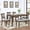 Walnut(Slatted Backrest), variant on Leumius 6 Piece Kitchen Dining Set,Wood Rectangular Kitchen Table with 4 Upholstered Chairs and a Bench,Dining Table Set for 6 People,Kitchen Dining Table Set for Living Room, Home Bar and Kitchen