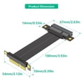 thumbnail image 3 of PCIE4.0 4X Right Angle Risers Card Extender 180 Degree to 90 Degree Ribbon Extender Card for Computer Motherboard, 3 of 11