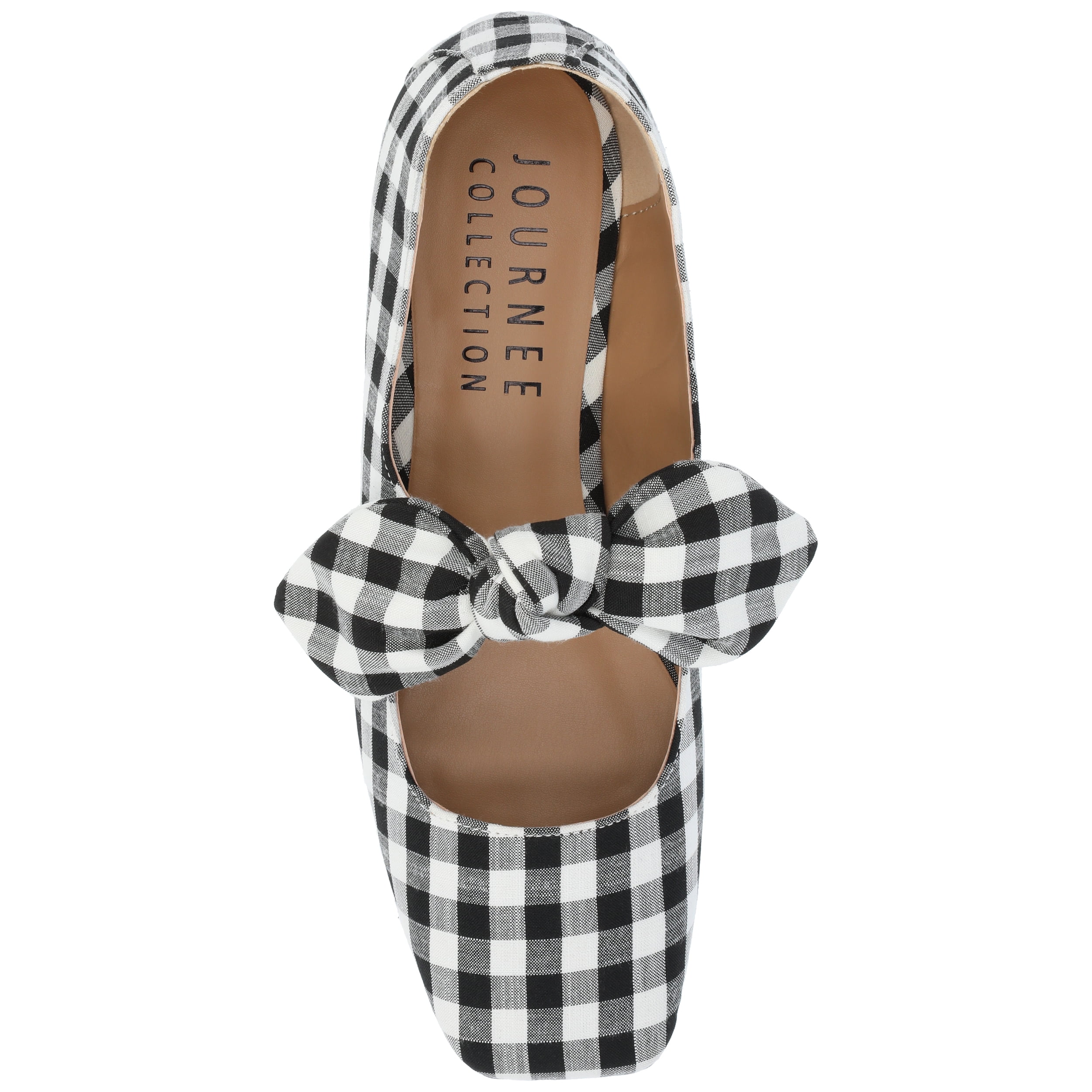 Journee Womens Seralinn Mary Jane Slip On Square Toe Dress Flats