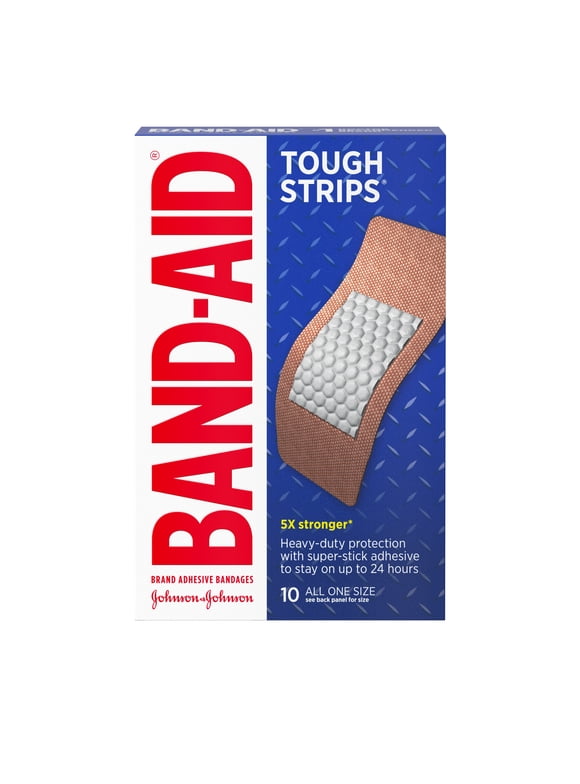 Band-Aid Brand Tough Strips Adhesive Wound Bandage, Extra Large, 10 ct