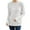 White, variant on Wdgfv Blend Pullover Women Women's Knit Pullover Sweater Casual Loose Fit Ribbed Long Sleeve Tunic Blouse Soft Comfortable Round Neck Basic