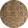 thumbnail image 1 of Ahgly Company Indoor Round Abstract Brown Contemporary Area Rugs, 5' Round, 1 of 4