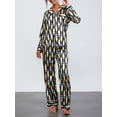 thumbnail image 4 of Douhoow Women Christmas Pajamas Striped Long Sleeve Shirt and Pants 2pcs Sleepwear Loungewear Set, 4 of 8