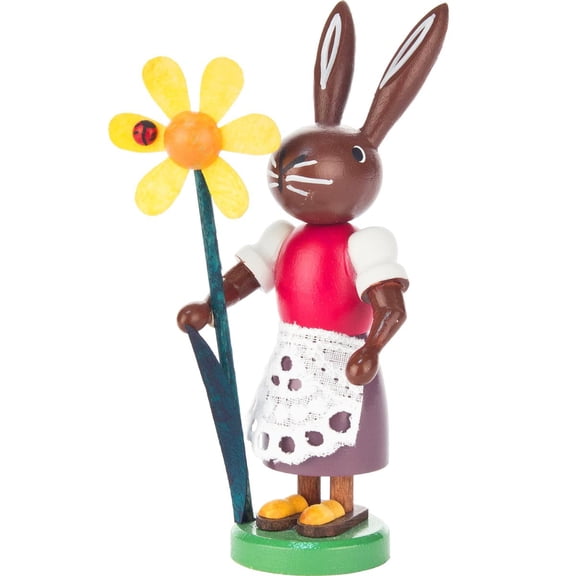 4" Dregeno Rabbit with Flower Easter Figure