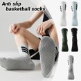 thumbnail image 2 of Solid Color Running Sports Socks Men'S Basketball Training Thickened Non-Slip Sweat Absorption Shock Absorption Medium Tube Particle Massage Bottom Socks, 2 of 7