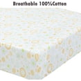 thumbnail image 6 of Danica 100% Cotton Fitted Baby Crib Sheet 3 Pack for baby Boys Girls |Standard Crib And Toddler Mattress Sheets | 28x52 Inch (3PK, ABC & 123), 6 of 7