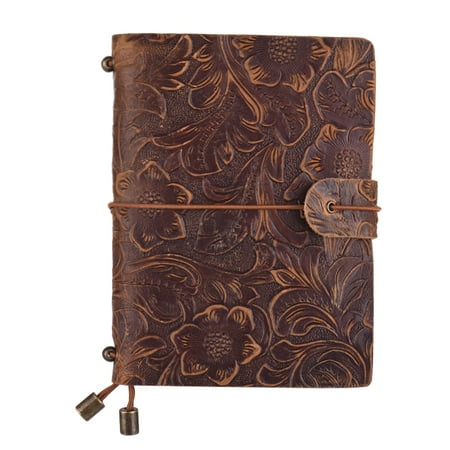 Carnet de notes vintage en cuir avec serrure à combinaison, format A5