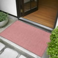 thumbnail image 5 of Peach Pink 2x3 Door Mat Rug, Farmhouse Burlap Solid Pink Color Modern Linen Texture Non-Skid Rubber Backing Large Rectangle Rugs - Living Room Bedroom Home Office, Indoor Floor Carpets Washable Rug, 5 of 9