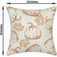 thumbnail image 2 of Fall Pillow Covers 18x18 Burnt Orange Pumpkin Decor Throw Pillows Case for Couch Maple Leaves Autumn Harvest Indoor Outdoor Decorative Cushion Cases for Sofa Bed Decorations Set of 2, 2 of 6