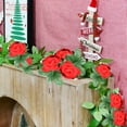 thumbnail image 4 of Meggemo 8.2 Feet Artificial Rose Vine Garland Fake Flower Silk Plant Decor Multicolor Reusable Winter Holiday Decor for Indoor Outdoor Home Party, 4 of 6