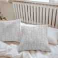 thumbnail image 6 of Throw Pillow Covers 26x26 Inch Set of 2, Grey Botanical Waterproof Outdoor Pillow Covers, Spring Summer Chic Wildflowers Decorative Cushion Pillowcases for Couch, Sofa, Bed, Garden, Patio, 6 of 9
