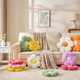 thumbnail image 2 of Flower Pillow White 15.74 inch Flower Shaped Throw Pillows Daisy Plush Pillow Floor Pillows Seat Cushion Cute Aesthetic Decorative Throw Pillows for Bed Home Sofa Chair Couch Decor, 2 of 8