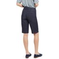 thumbnail image 2 of NYDJ Womens Navy Pocketed Zippered Bermuda Shorts 4, 2 of 3