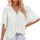 thumbnail image 1 of Cárdigan de Encaje de Manga Corta Con Cuello En V Para Mujer de Verano, Camisetas Sueltas Odeerbi ODB-6, 1 of 8