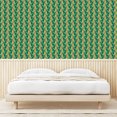 thumbnail image 4 of Ambesonne African Print Peel & Stick Wallpaper for Home, Stripes Effect Ethnic, 13"x72", Green Cream Dark Coral, 4 of 6