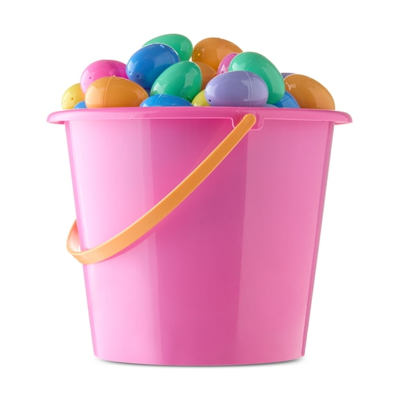 Jumbo Pink Pail Filled with Eggs, Multicolor, 96 Pieces, Easter by Way To Celebrate