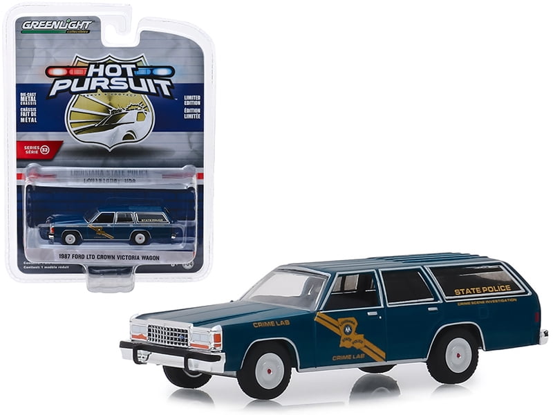 Greenlight 1 64 Hot Pursuit 1987 Ford Ltd Wagon Louisiana State Police Crime Lab Contemporary Manufacture Geotsam Toys Hobbies