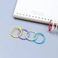 thumbnail image 2 of 50 Pcs Colorful Metallic Loose Leaf Binder Rings Trianu Book Rings, 1 inch Metal Steel Paper Rings Keychain Key Rings Index Cards Notebook Rings for Office, 10 Assorted Colors, 2 of 8