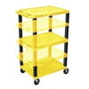 H. Wilson Company Tuffy Height Adjustable Open Shelf AV Cart