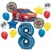 Race Car Theme 8th Birthday Party Supplies 14 pc Balloon Bouquet Decorations