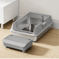 thumbnail image 2 of XL Stainless Steel Sifting Cat Litter Box with High Sides and Odor Control, 2 of 9