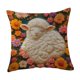 thumbnail image 2 of CaiYueKe Easter Rabbit Floral Pillow Cover - Sofa Cushion Case Home Decor Throw Pillow for Living Room Couch Bedroom Outdoor Indoor Decorative Accent Spring Holiday Farmhouse Decor, 2 of 8