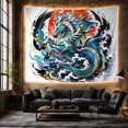 thumbnail image 6 of Mythical Hippocampus Creature with Head Horse Body, Serene Japanese Inspired for Japanese Art Lovers, Wall Decor, Graduation Gift, Tapestry Wall Hanging for Dorm and Living Room, 6 of 7