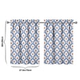 thumbnail image 5 of Blue and White Porcelain Kitchen Curtains Farmhouse Country Summer Short Tier Curtain for Washable Kitchen Living Room Decor Rod Pocket Window Drapes 2 Panels 27.5x36 Inch, 5 of 5