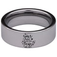thumbnail image 4 of Winged Heart Tungsten Carbide Ring, 4 of 9
