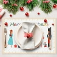 thumbnail image 5 of Christmas Placemats Nutcrackers Placemats Set of 6 Seasonal Winter Table Decorations Xmas Table Mats for Kitchen Dining Table Holiday Kitchen Farmhouse Home Party Decoration 12 x 18 Inch, 5 of 6