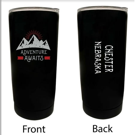 

Chester Nebraska Souvenir 16 oz Stainless Steel Insulated Tumbler Adventure Awaits Design