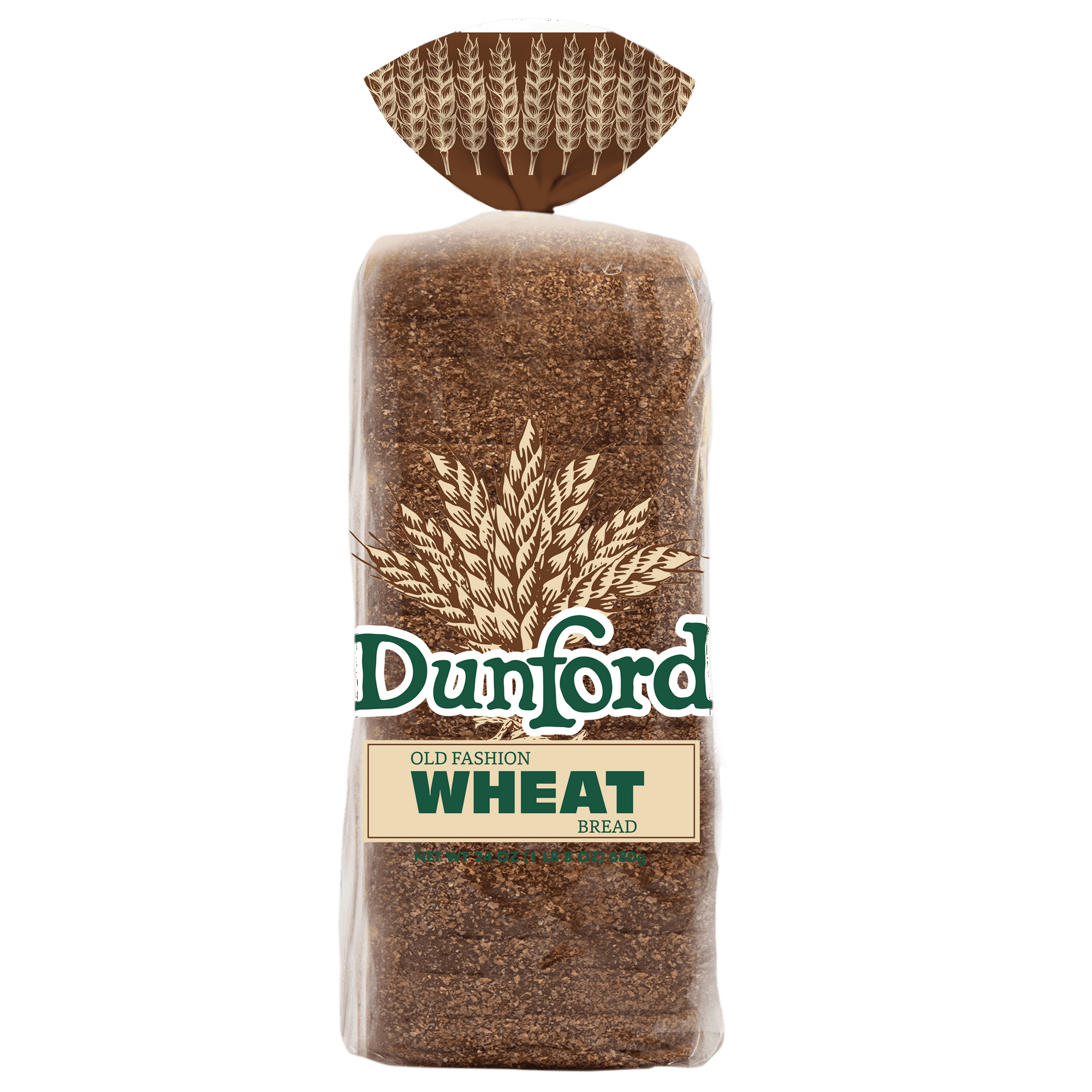Dunford Bakers Old Fashioned Wheat Bread Loaf, 24 oz, 17 Count
