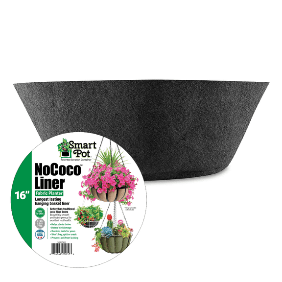 SMART POT No Coco Liner 16" - Black