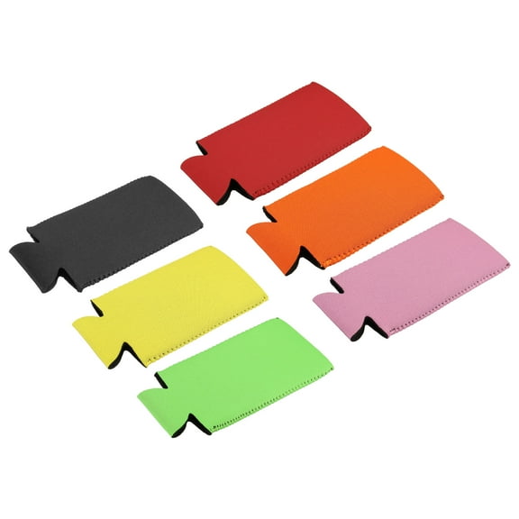 Uxcell Insulated 12oz Slim Cans Bottles Neoprene Covers Can Cooler Sleeves 6 Colors 6 Pack