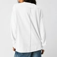 thumbnail image 5 of tarylea Womens Tops Long Sleeve Crewneck Cinch Cuff Oversized Pullover Casual Loose Fall Solid Color Tops with Pocket, 5 of 9