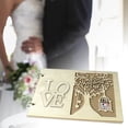 thumbnail image 1 of Libro de invitados de boda de madera Libro de invitados de boda Álbum de mensajes para la decoración de compromiso de boda para el aniversario de boda (5#), 1 of 7