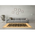 thumbnail image 3 of Ahgly Company Indoor Round Oriental Brown Traditional Area Rugs, 5' Round, 3 of 4